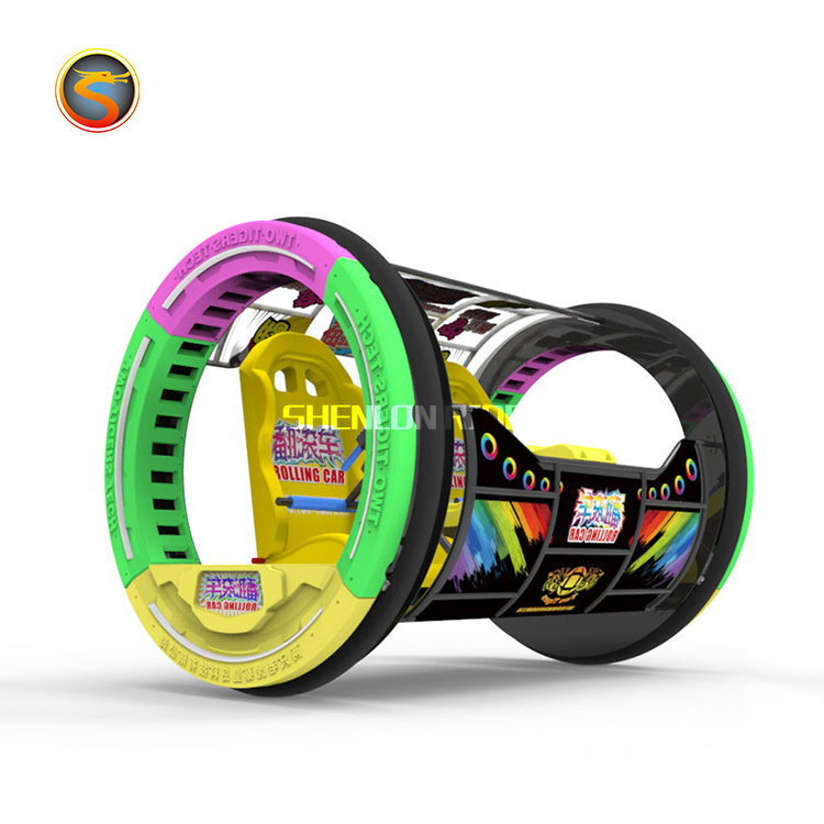 Amusement kiddie and adult   2 seats 360 degree rolling Battery Balance Happy Wheel Yoyo  car ride for sale