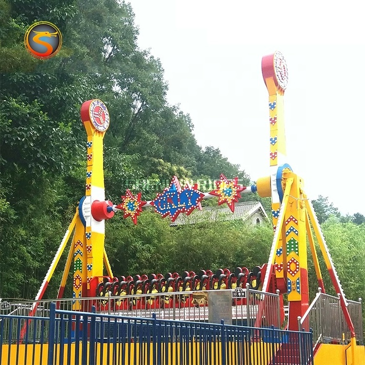 Park attractions outdoor amusement park space 360 degree swing tops spin bounce thrill adult family rides for sale