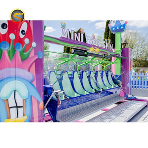 Cheap price amusement park swing rides theme park happy swing mini top spin rides for sale