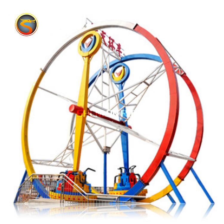 Thrilling amusement park attraction adult entertainment games rotating amusement rides ferris ring car for sale