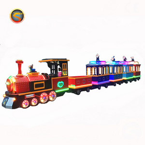 Popular shopping mall electric trackless train amusement park ride cheap electric train electrique ride