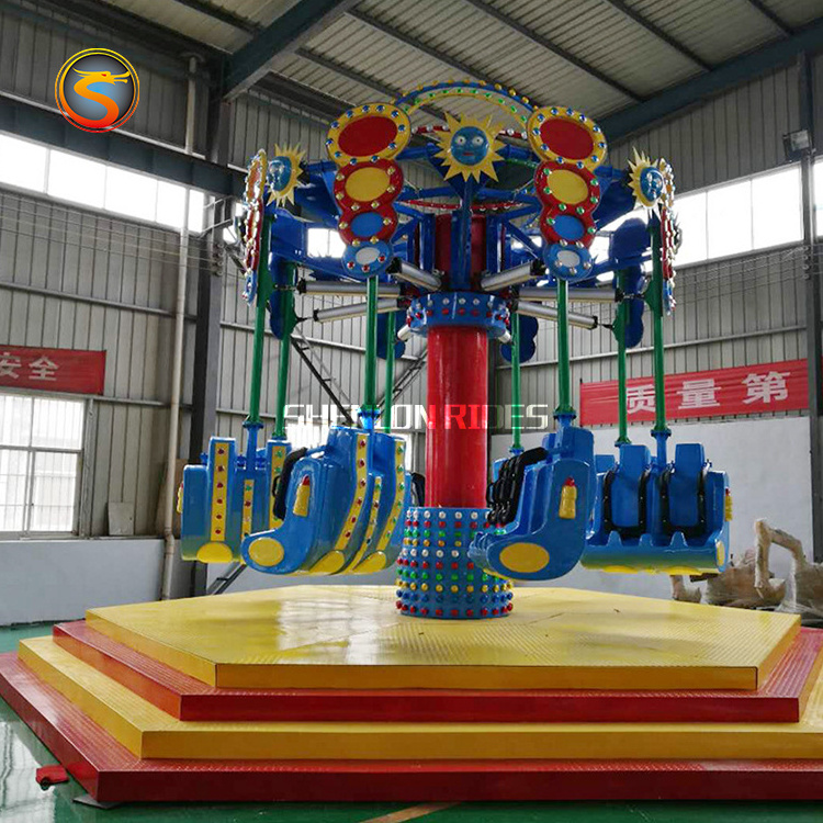 Used Outdoor Playground Equipment Crazy Rotating Spiral Jet Rides Air Shooting Rides for Sale