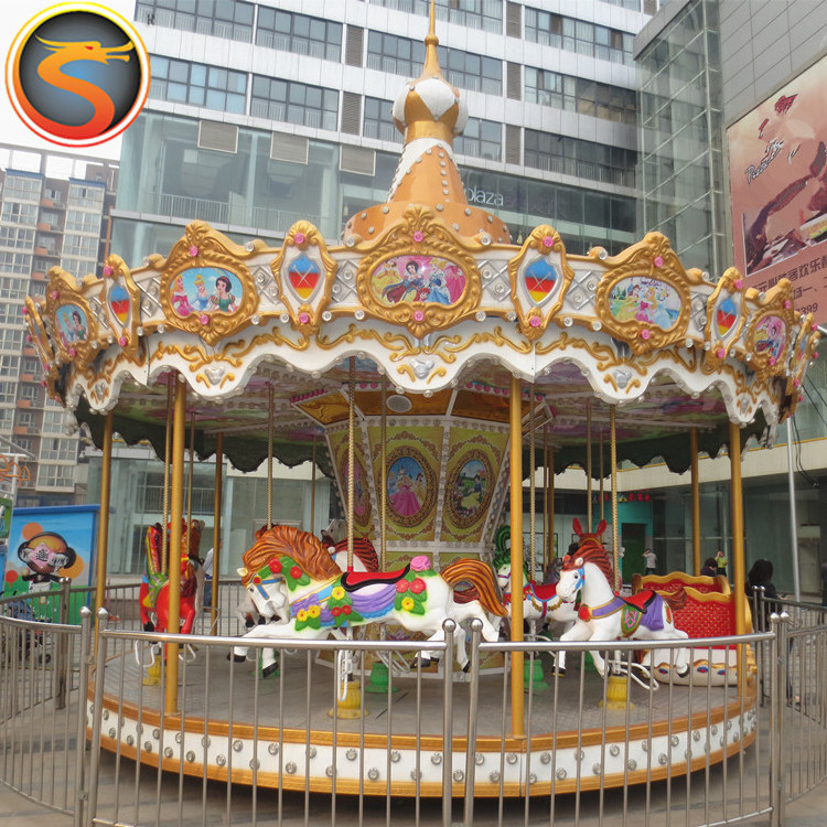 Luna Park Luxury Kids Amusement Park Carousel Ride Musical Merry Go Round for Sale