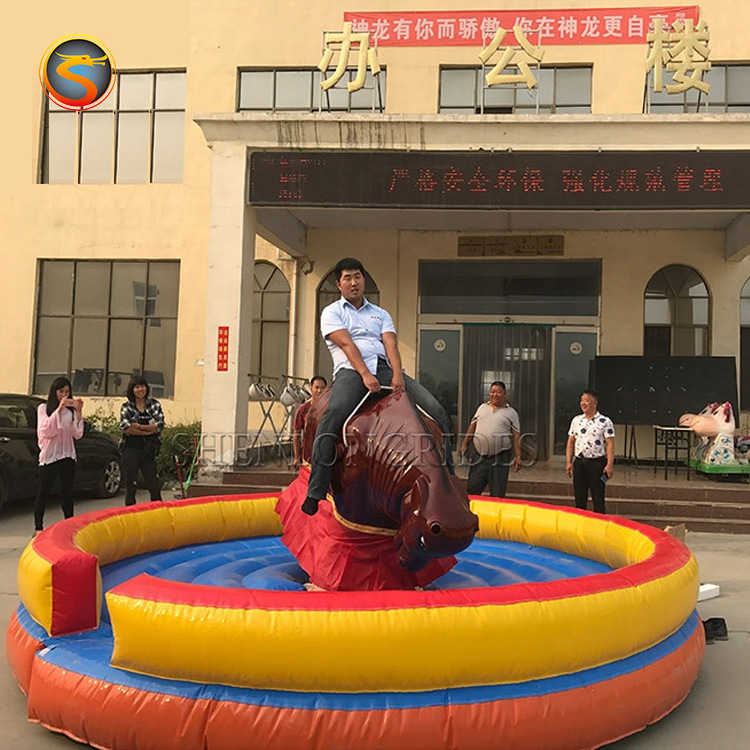 Inflatable bull riding design mechanical bull electric red bullfight ride for sale