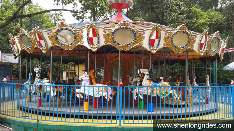 Shenlong New Style Attractive Hot Sale Children Electrical Multi 16, 24 Seats Horse Rides Carousel