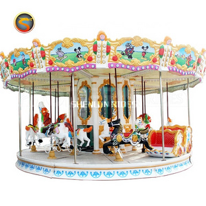 Electric merry go round antique children amusement carousel fairground merry go round carousel for sale