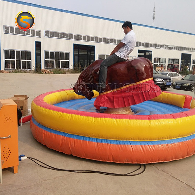 Inflatable bull riding design mechanical bull electric red bullfight ride for sale