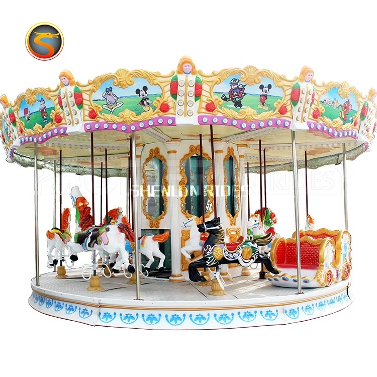 Romantic Fun Fair Rides Merry Go Round/carousel 16seats/24 Seats/32seats Carousel Fun Fair Rides For Sale