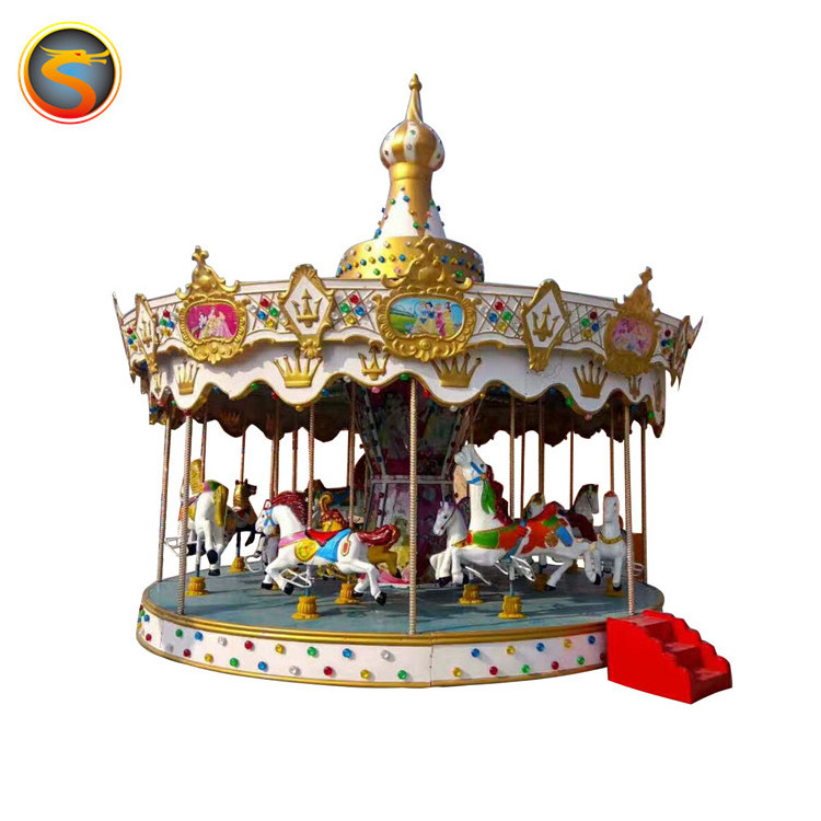 Outdoor Playground Animal Merry Go Round Kiddie Classical Carousel For Sale