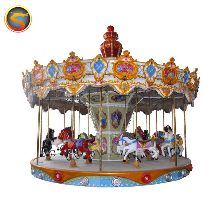 Attractive kiddie merry go round rotary mini carousel for sale