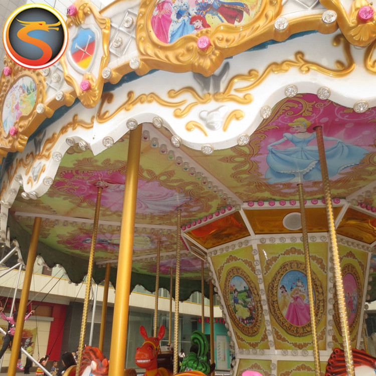 Luna Park Luxury Kids Amusement Park Carousel Ride Musical Merry Go Round for Sale