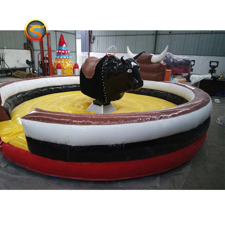 Inflatable bull riding design mechanical bull electric red bullfight ride for sale