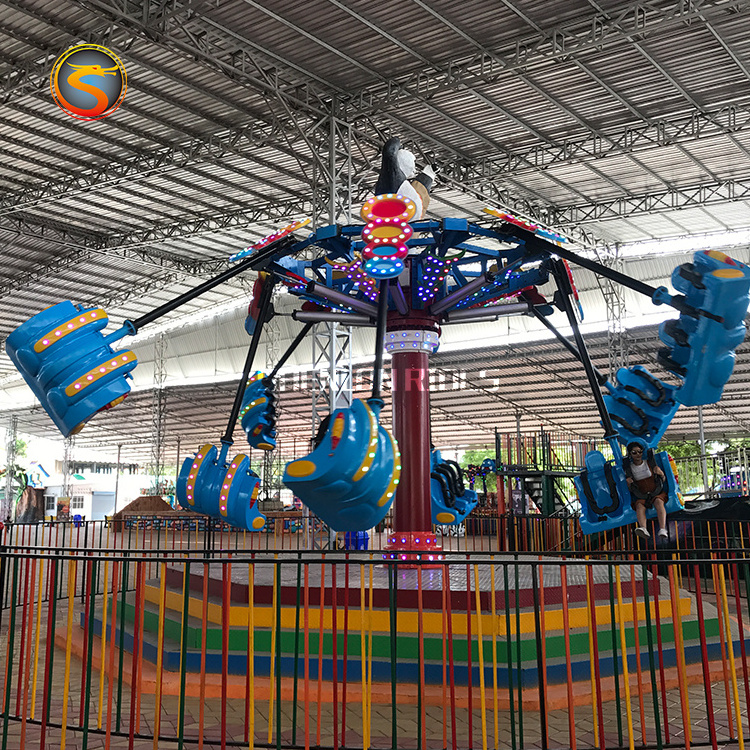 Used Outdoor Playground Equipment Crazy Rotating Spiral Jet Rides Air Shooting Rides for Sale