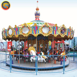 Commercial Kids Rides Carousel Horses Outdoor 16 Seats Carousel for Sale