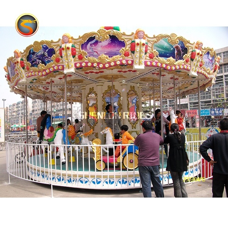 Romantic Fun Fair Rides Merry Go Round/carousel 16seats/24 Seats/32seats Carousel Fun Fair Rides For Sale