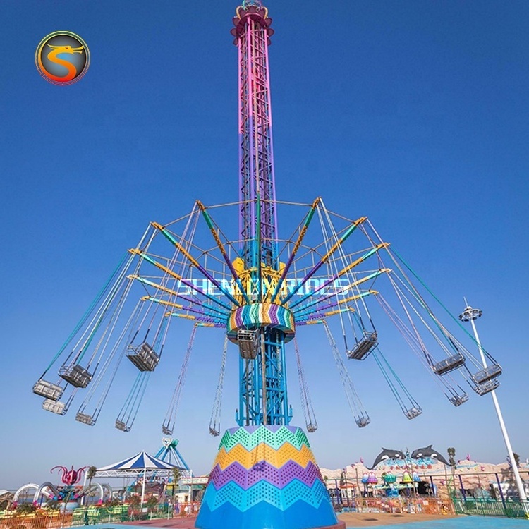 Amusement Park Thrilling Challenger Chair Type Flying To Sky Tower Launch Ride