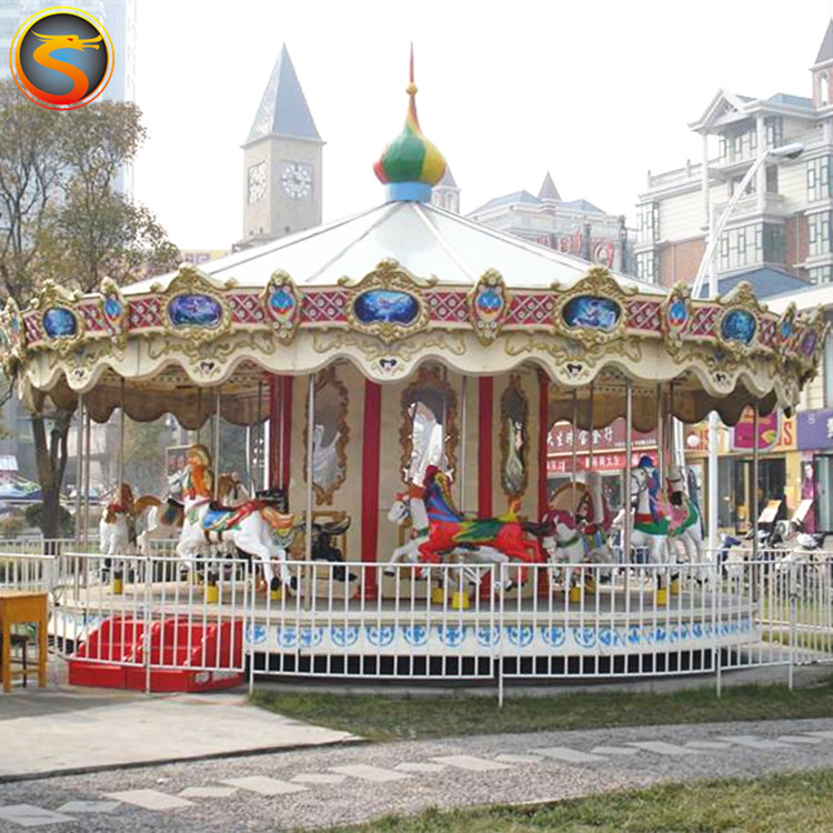 Commercial Kids Rides Carousel Horses Outdoor 16 Seats Carousel for Sale