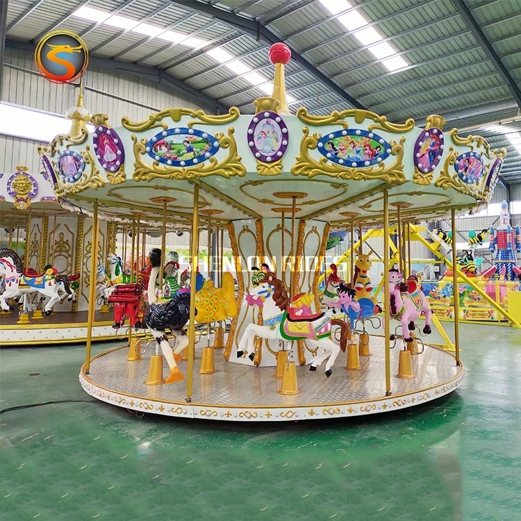 Electric merry go round antique children amusement carousel fairground merry go round carousel for sale