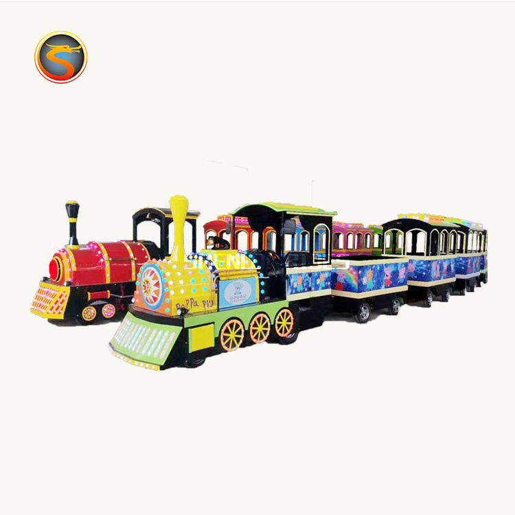 Electric Ride Train Kids Rides Amusement Park  Mini Express Tourist Wattman Mall Trackless Train Price For Sale