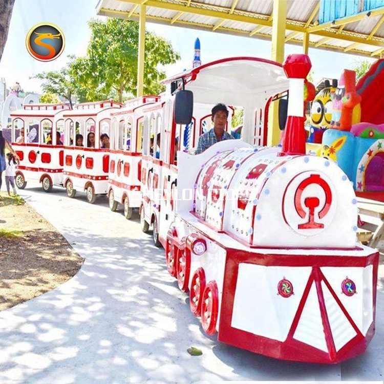 Shopping Mall Center Indoor Outdoor Playground Amusement Park Rides Tourist Kids Mini Tourist Electric Trackless Train For Sale