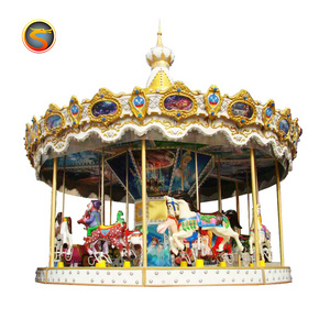 Attractive kiddie merry go round rotary mini carousel for sale