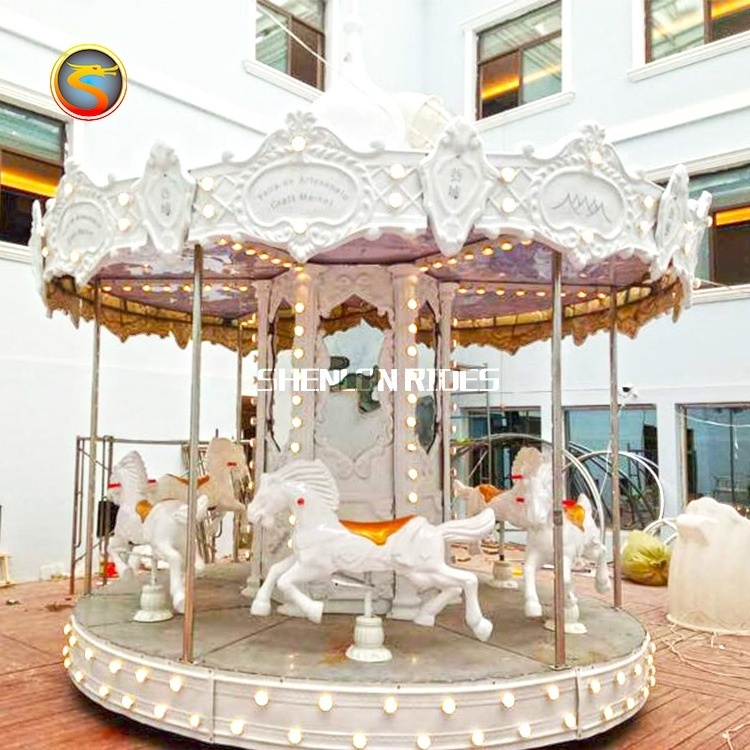 Fairground Attraction Playground Amusement Equipments Merry Go Round Carousel For Sale