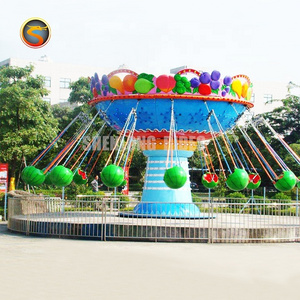 Kid Attraction Theme Amusement Park Equipment Rotating Fruit Watermelon Merry Go Round Carousel Flying Chair Swing Ride