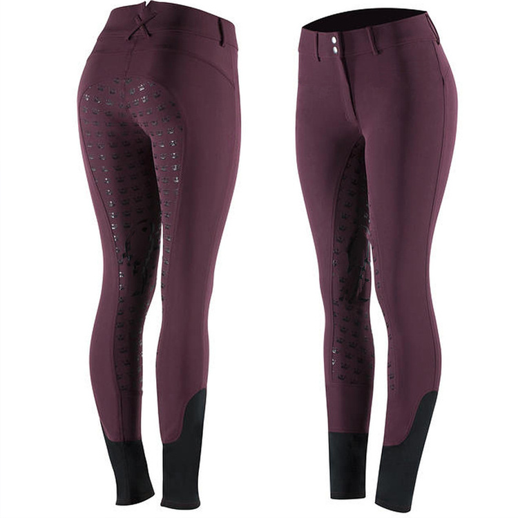 Wholesale Equestrian Clothing Full Seat Silicone Horse Riding Pants Leggings Women Sports Breeches