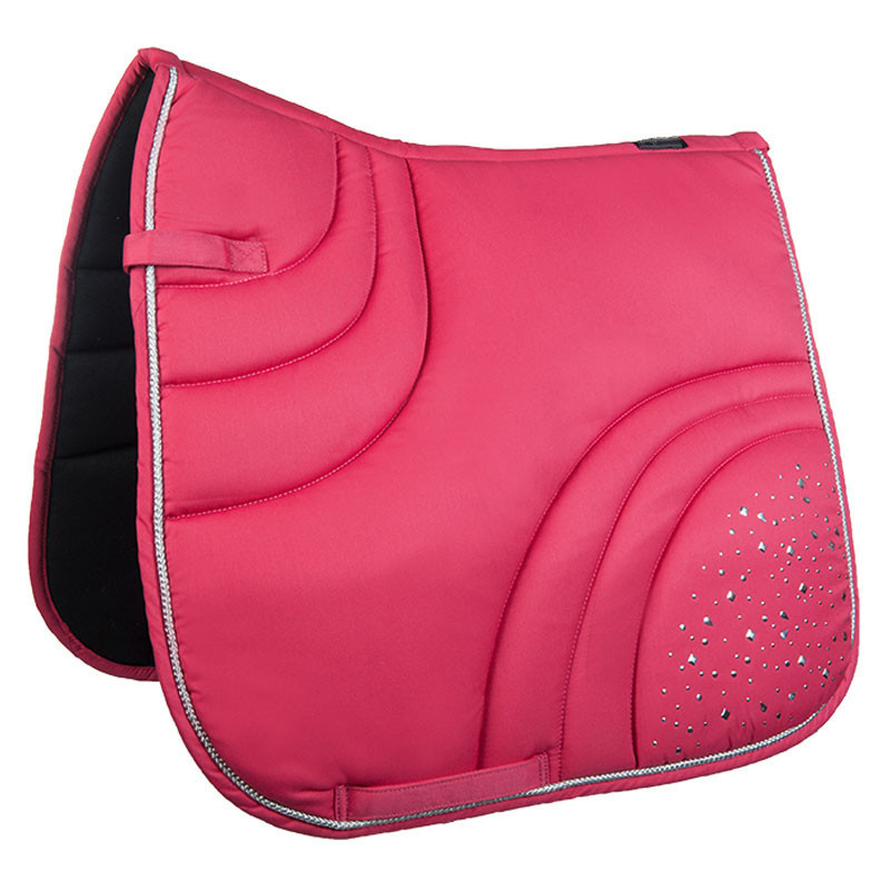 Good quality eco-friendly  horse riding  Equestrian durable Sparkle Printed pink saddle pad