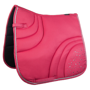 Good quality eco-friendly  horse riding  Equestrian durable Sparkle Printed pink saddle pad