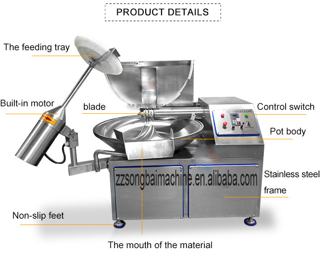 Full Automatic Sausage Cutter Machine Meat Bowl Chopping Machine Meat Bowl Cutter For Meat And Vegetable