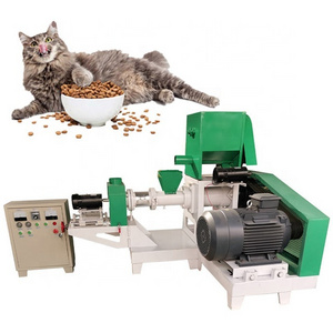 Dry Wet Floating Fish Pet Cat Feed Making Machine Twin Screw Extruder Complete Feeds Mixer Expanded Pellet Puffing Machine