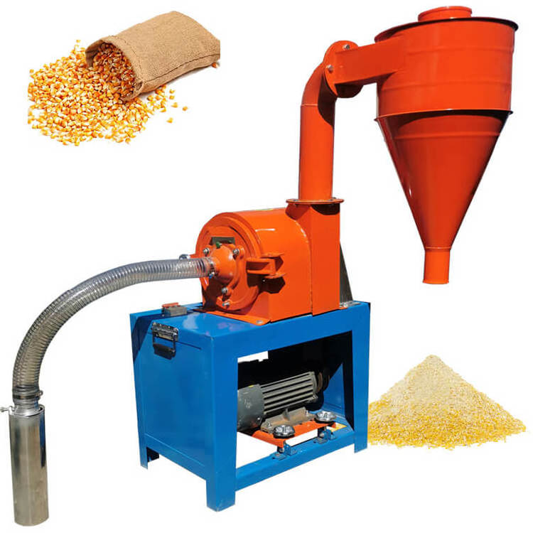 Corn Bean Grain Mill Grinder/Maize Milling Machine Self-Priming Flour Mill Soybean Disk Hammer Mill Crushing Feed Grinder