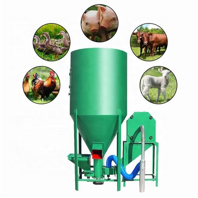 Forage Fodder Mixer Pellet Feed Process Line Livestock Poultry Feed Machine Feed Pellet Mixer Mill Machine Poultry Grain Grinder