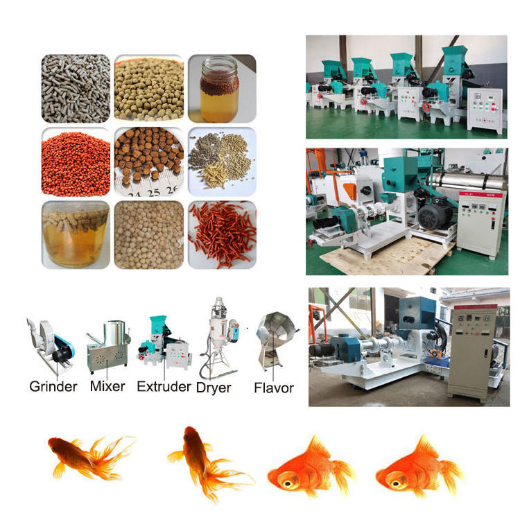 Tilapia fish feed production floating extruder machine fish feed maker small floating fish feed machine