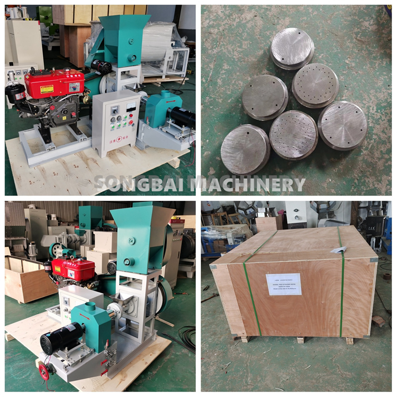 Household Diesel Engine Fish Floating Pellet Machine Pet Feed Extruder Animal Rabbit Dog Cat Feed Food Pellet Making Machine