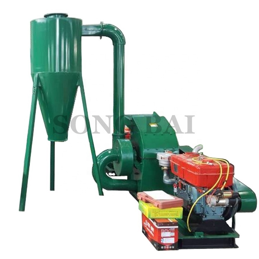 300 kg ~ 500 kg/h Wood Crusher Sawdust Making Machine Waste Wood Grinder For Sale