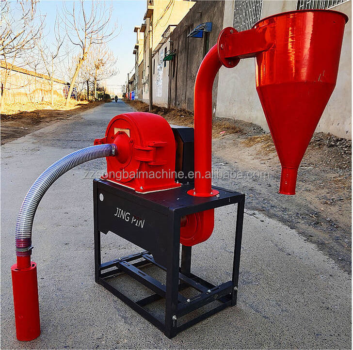 500-600kg/h Small Corn Maize Self-priming Grain Grinder Machine Soybean Disk Hammer Mill Crushing Feed Grinder