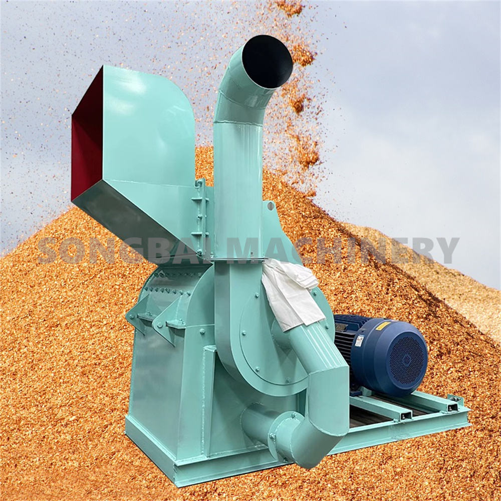 Wood Crushing Equipment Wast Wood Crusher Straw Hammer Mill Pallet Board Sawdust Making Machine Coconut Shell Log Shredder