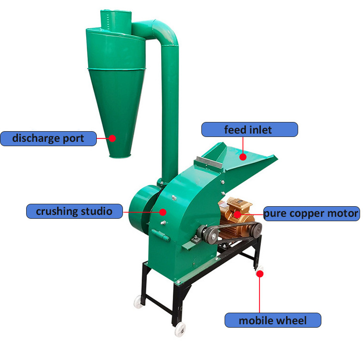 400-500kg/H Crusher Feed Processing Maize Corn Soybean Bran Nut Shell Grinder Machines Maize Corn Hammer Mill