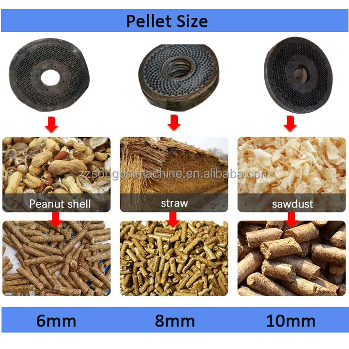 Biofuel Cardboard Rice Husk Straw Wood Pellet Mill Machine Alfalfa Straw Sugar Cane Bagasse Biomass Pellet Making Machine Price