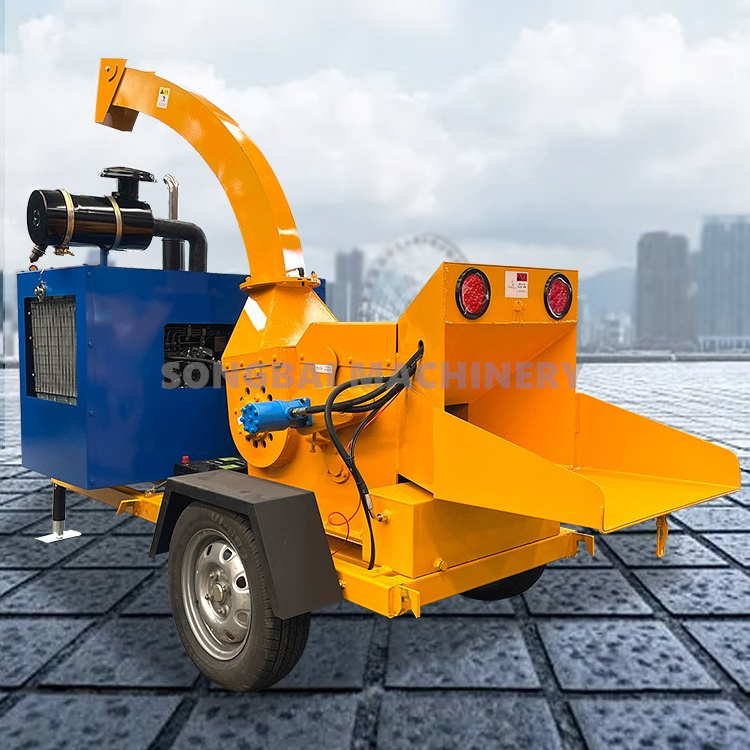 Diesel Electric PTO Branch Crusher Tractor Forestry Wood Chipper Shredder Machine Wood Branch Crusher Chipper