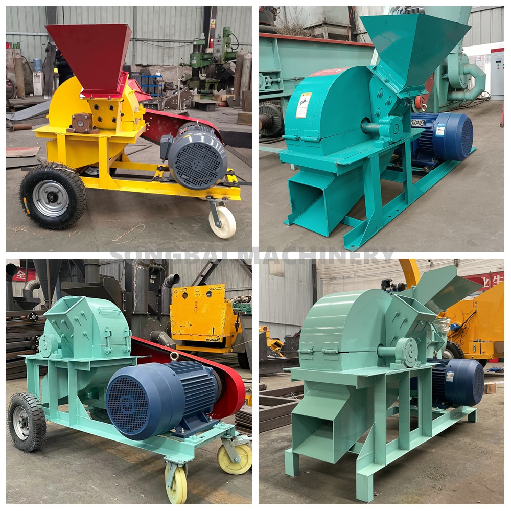 500-4000KG/H Multifunction Wood Crusher Log Grinding Shaving Machine Sawdust Wood Chipper Machine