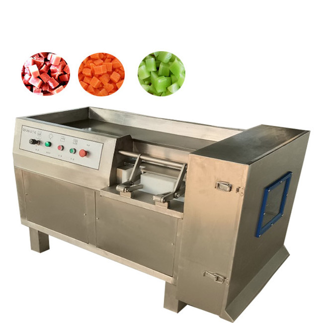 Commerical Frozen Chicken Cube Cutter Dicer QD-350 Frozen Meat Cube Cut Machine Fresh Beef Chicken Cubic