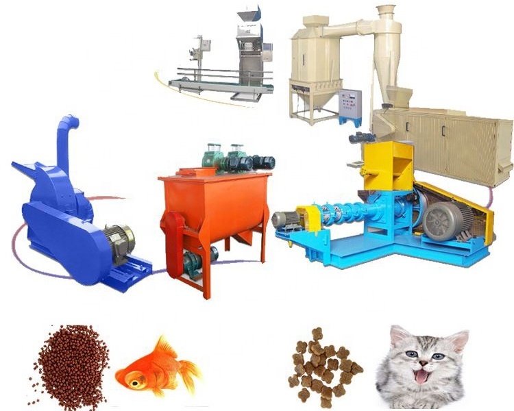 Dry Dog Cat Pet Food Make Machine Floating Fish Feed Extruder Floating And Sinking Fish Feed Machinery for Catfish