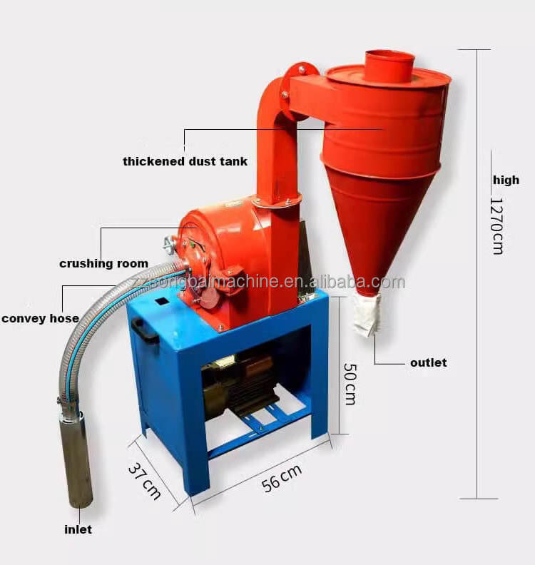 Mini Cassava Automatic Grain Grinding Corn Maize Mill Plant Wheat Grinder Crusher Flour Milling Machine Feed Grinder For Home