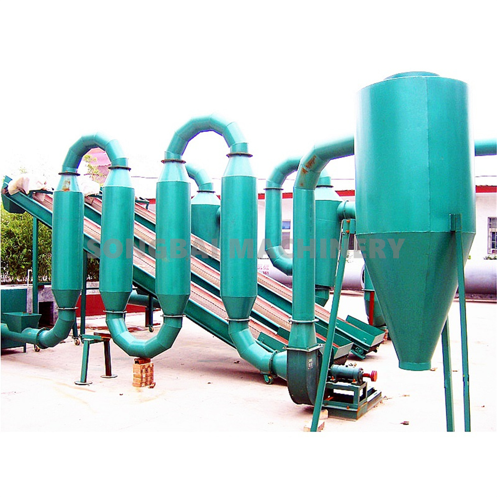 Wood Pellet Production Line Drying Equipment Hot Airflow Pipe Dryer Wood Sawdust Rotary Airflow Dryer Drying Machine