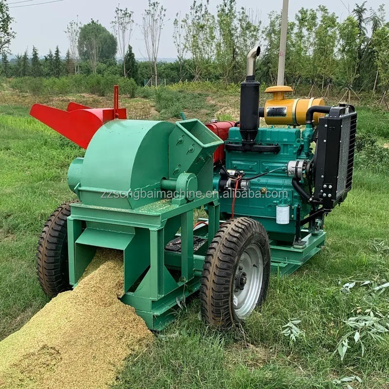 500-4000KG/H Multifunction Wood Crusher Log Grinding Shaving Machine Sawdust Wood Chipper Machine