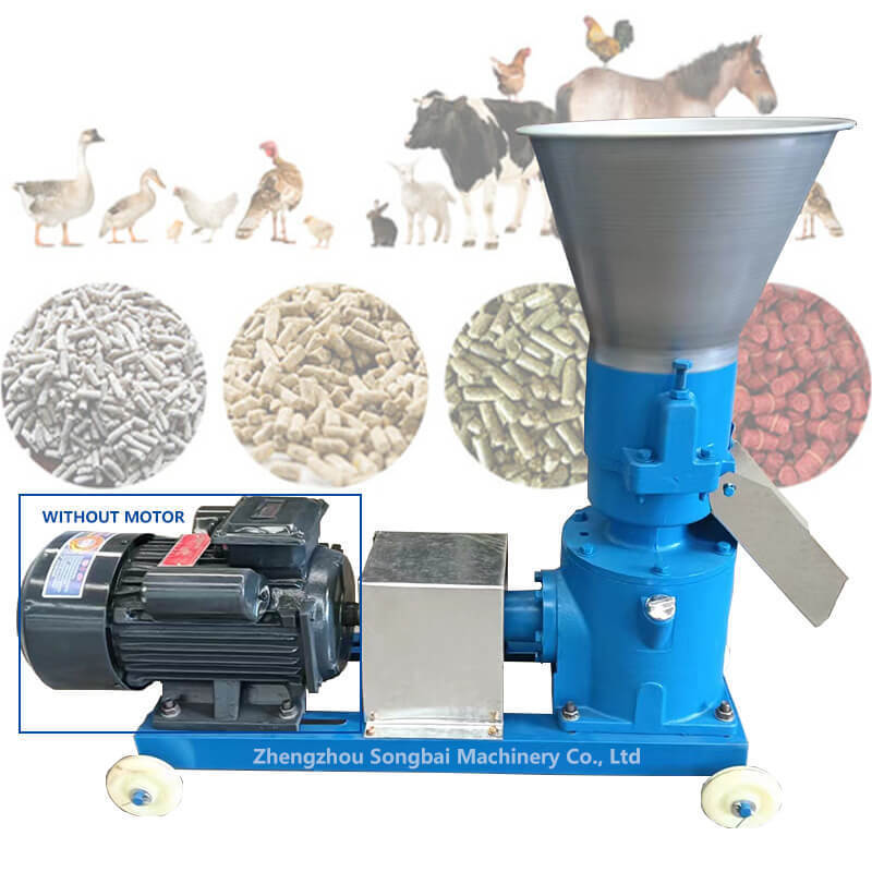 Poultry animal cattle chicken duck goose feed pellet making machine fish feed extruder pellet machine not including motor