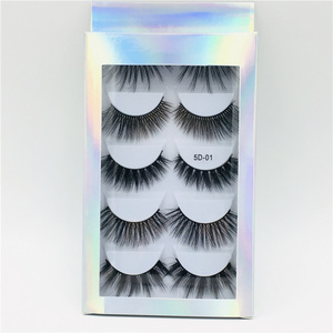 5D 25mm mink eyelashes private label thick mink wholesale lashes with Chinese vendor